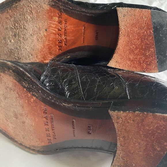 MEZLAN Platinum Crocodile Leather Oxford Kingman Dress Shoes US Mens 8 M main image 5